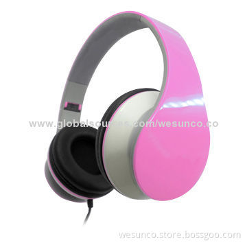Good foldable wired stereo headset with strong headband & cable, can be done many colors